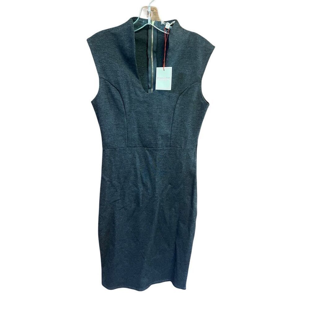 Rolla Coster sleeveless Gray Straight Dress Sz L NWT